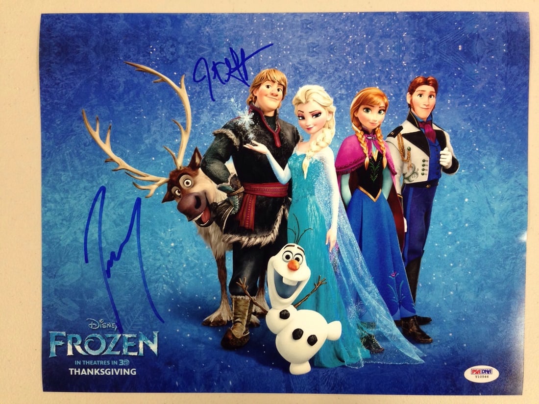 Frozen 11x14 Photo Signed by Josh Gad Jonathan Groff with PSA DNA Authentication: Frozen 11x14 Photo Signed by Josh Gad Jonathan Groff with PSA DNA Authentication This original 11x14 photograph from the movie Frozen features authentic signatures from Josh Gad and Jonathan Groff. Th