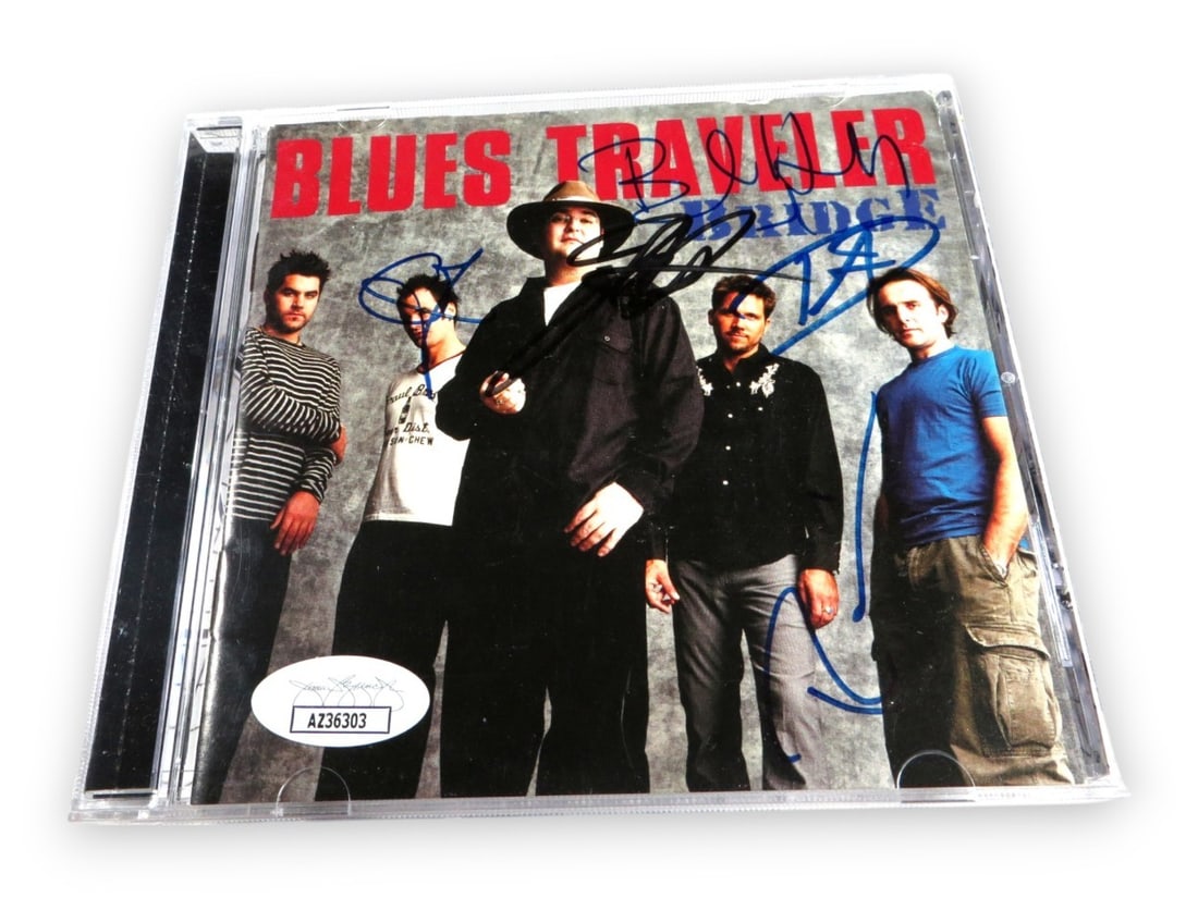 Blues Traveler Band Autographed CD Booklet JSA Authenticated by John Popper +4 (1 of 3)
