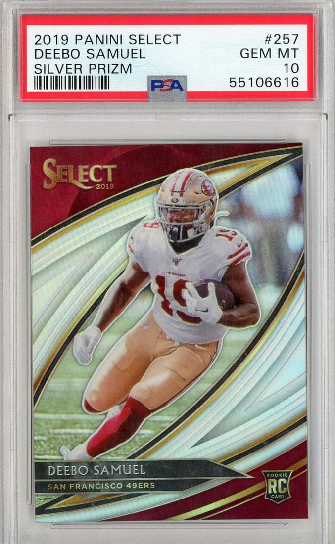 2019 Panini Select Deebo Samuel #257 Silver Prizm RC PSA 10 NFL Card (1 of 2)