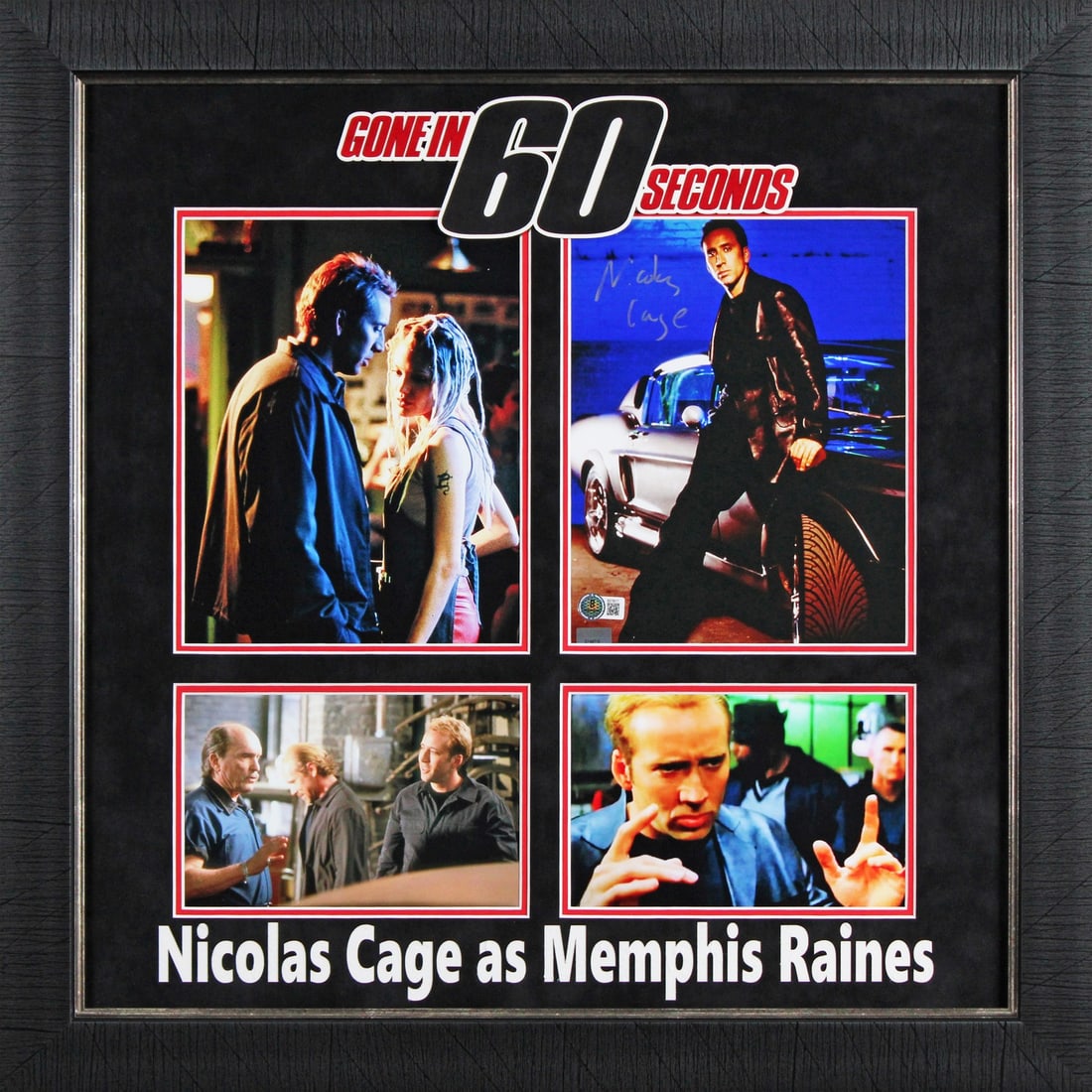 Framed 8x10 Photograph Signed by Nicolas Cage with Beckett Authentication (1 of 2)