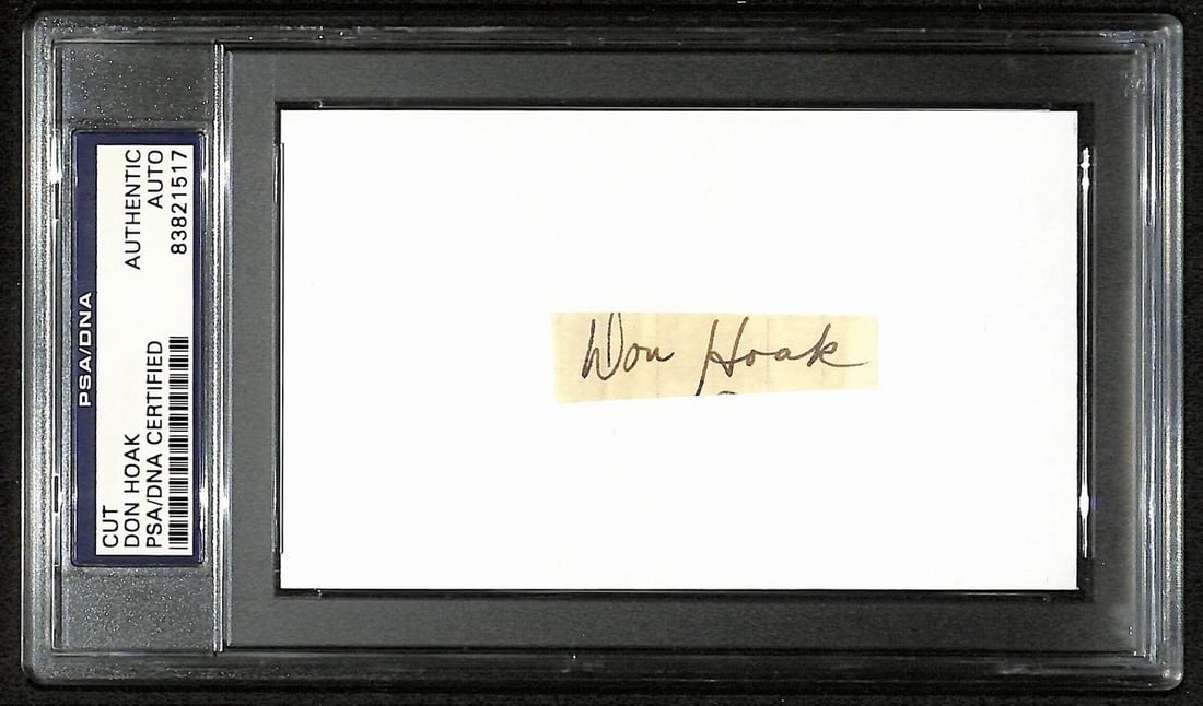 Don Hoak Autographed 3x5 Index Card 1960 Pirates PSA/DNA: Don Hoak Autographed 3x5 Index Card 1960 Pirates PSA/DNA This offering features a Don Hoak signed/autographed 3x5 cut on an index card from 1960, representing the Pittsburgh Pirates. The item is authe