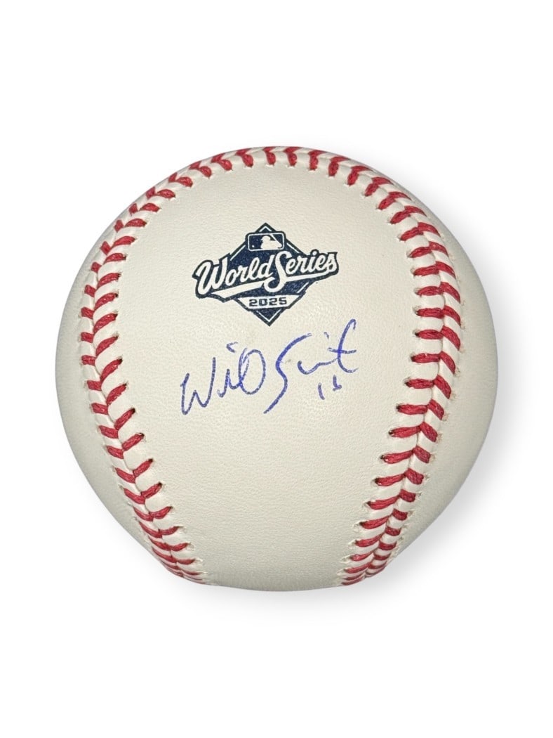 Will Smith Autographed 2025 World Series Baseball Dodgers Fanatics Certified (1 of 3)