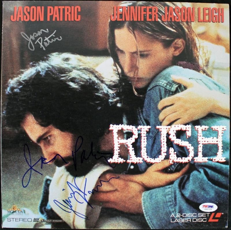 Jennifer Jason Leigh Jason Patric Rush Signed Laserdisc Cover PSA/DNA Certified (1 of 2)
