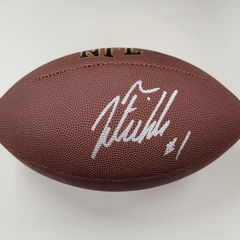 Justin Fields Signed Wilson NFL Football Beckett Authenticated Chicago Bears (1 of 3)