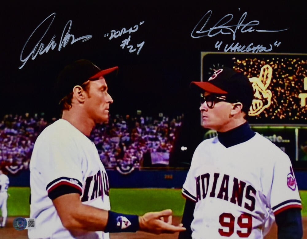 Charlie Sheen Corbin Bernsen Signed Major League 11x14 Photo Beckett Authenticated: Charlie Sheen Corbin Bernsen Signed Major League 11x14 Photo Beckett Authenticated This is an original 11x14 photograph from the classic movie Major League, featuring the autographs of Charlie Sheen a