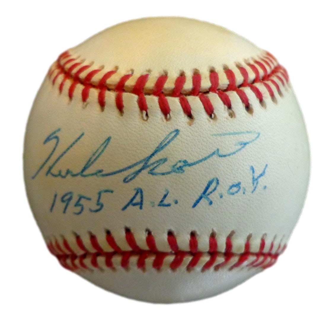 Herb Score Autographed OAL Baseball 1955 A.L. R.O.Y. JSA Certified (1 of 3)