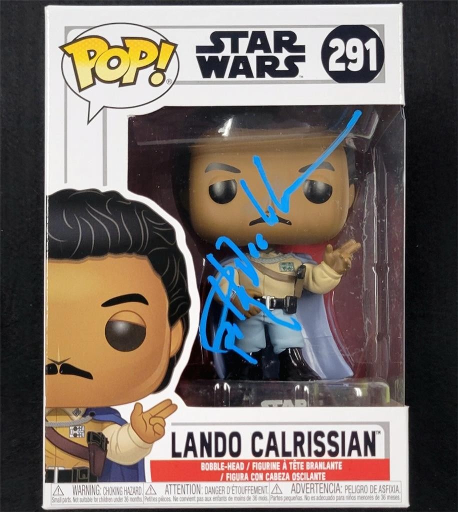 Lando Calrissian Star Wars Funko Pop 291 Billy Dee Williams Beckett Authenticated Autograph (1 of 6)