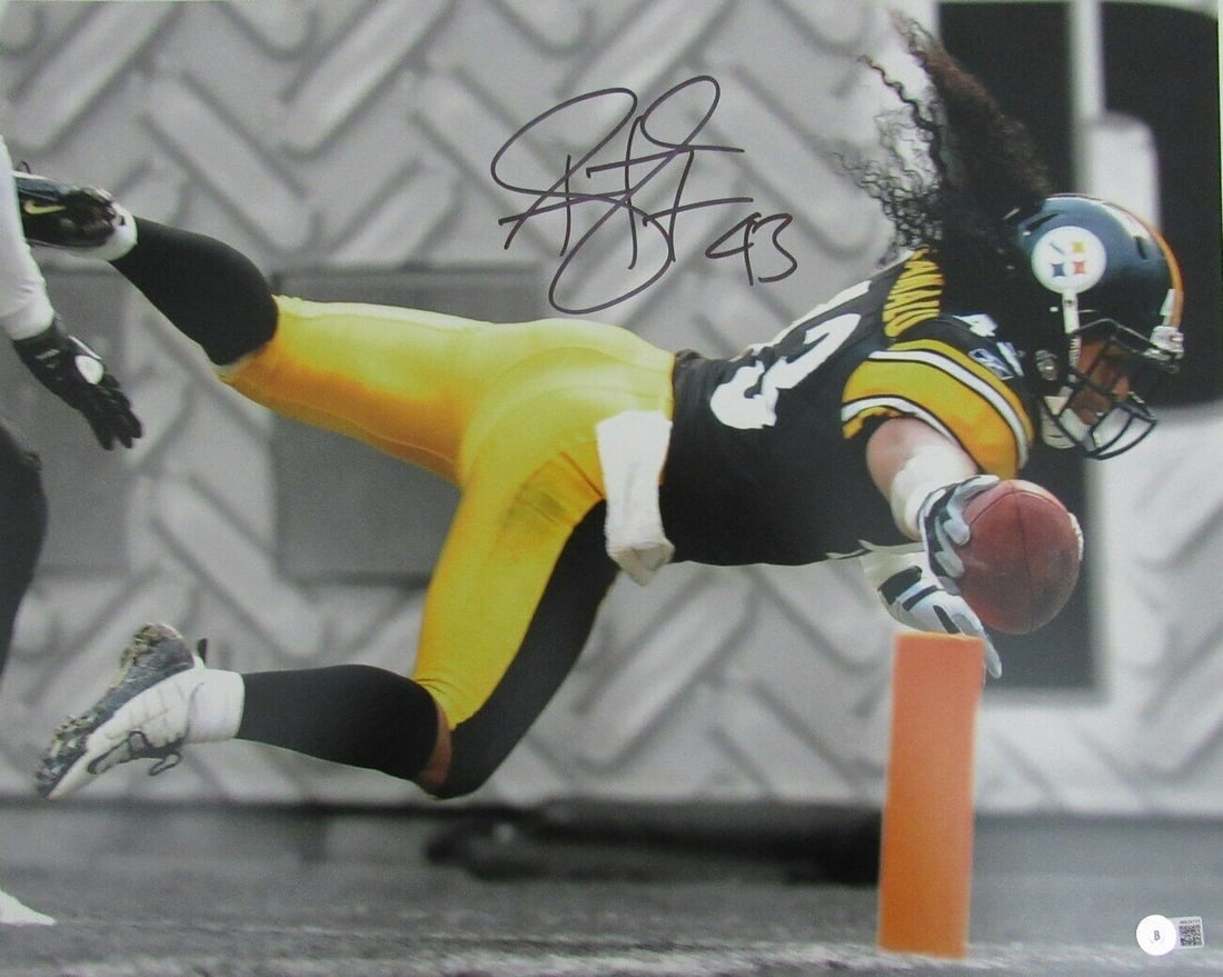 Troy Polamalu Signed 16x20 Photo Pittsburgh Steelers Beckett Authenticated (1 of 3)
