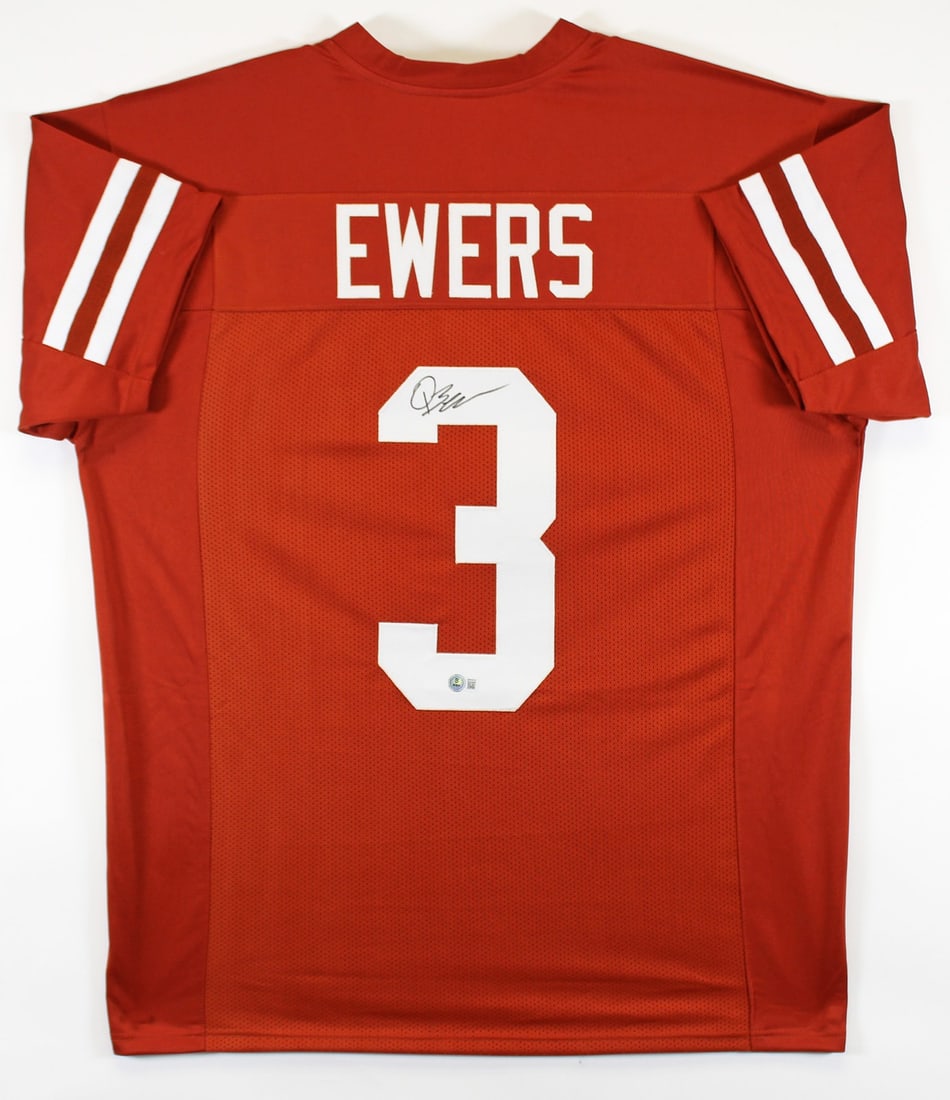 Quinn Ewers Signed Texas Longhorns Burnt Orange Jersey BAS Authenticated (1 of 3)