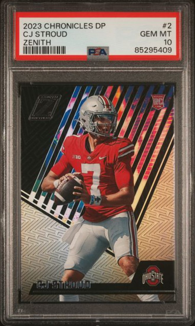 2023 Panini Chronicles C.J. Stroud Zenith RC Football Card PSA 10 (1 of 2)