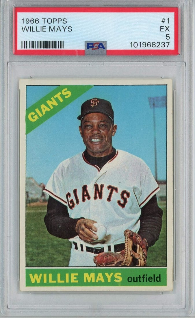 1966 Topps Willie Mays #1 Baseball Card PSA 5 Authentic (1 of 2)