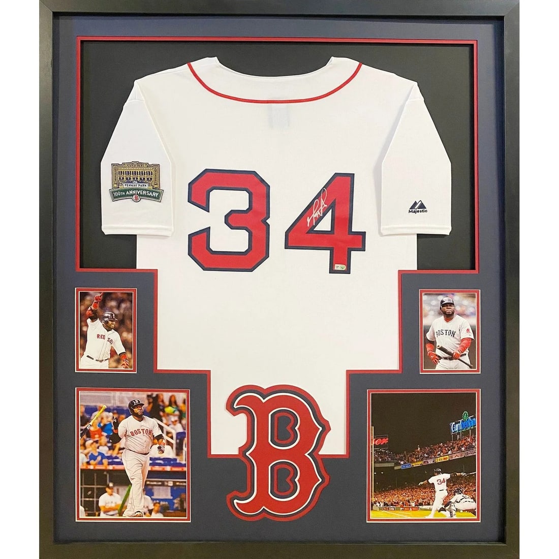 Framed Boston Red Sox Jersey Signed by David Ortiz with MLB Authentication (1 of 2)