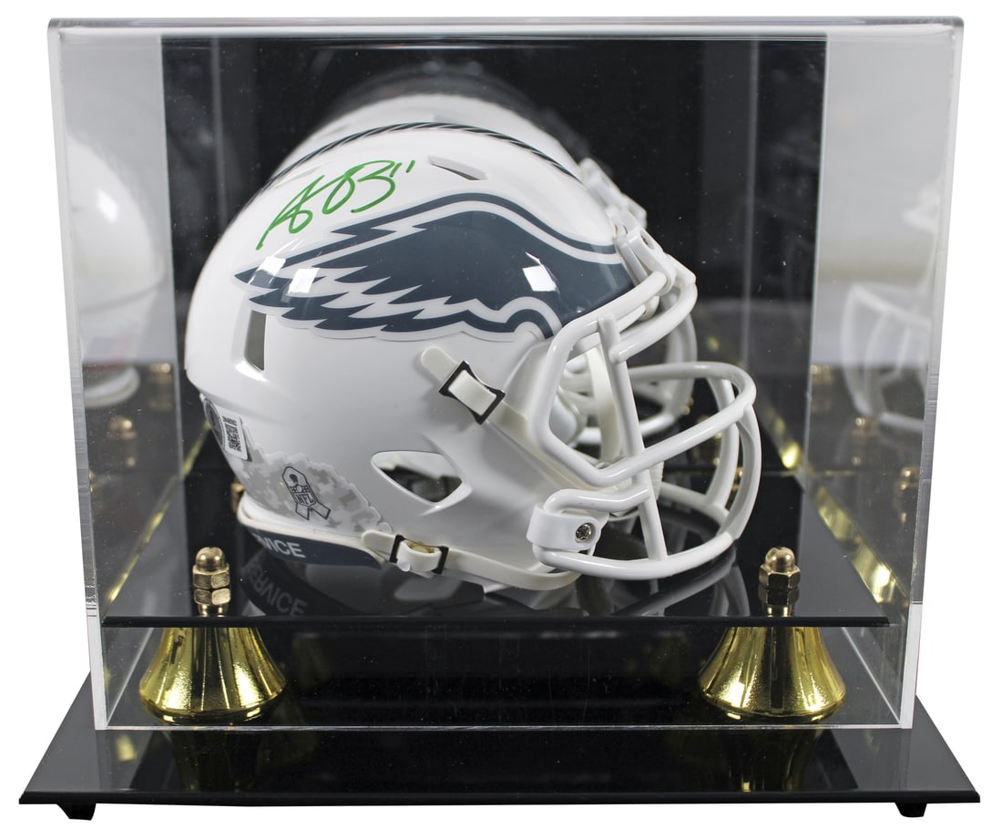 A.J. Brown Signed Eagles Mini Helmet with Beckett Authentication (1 of 3)