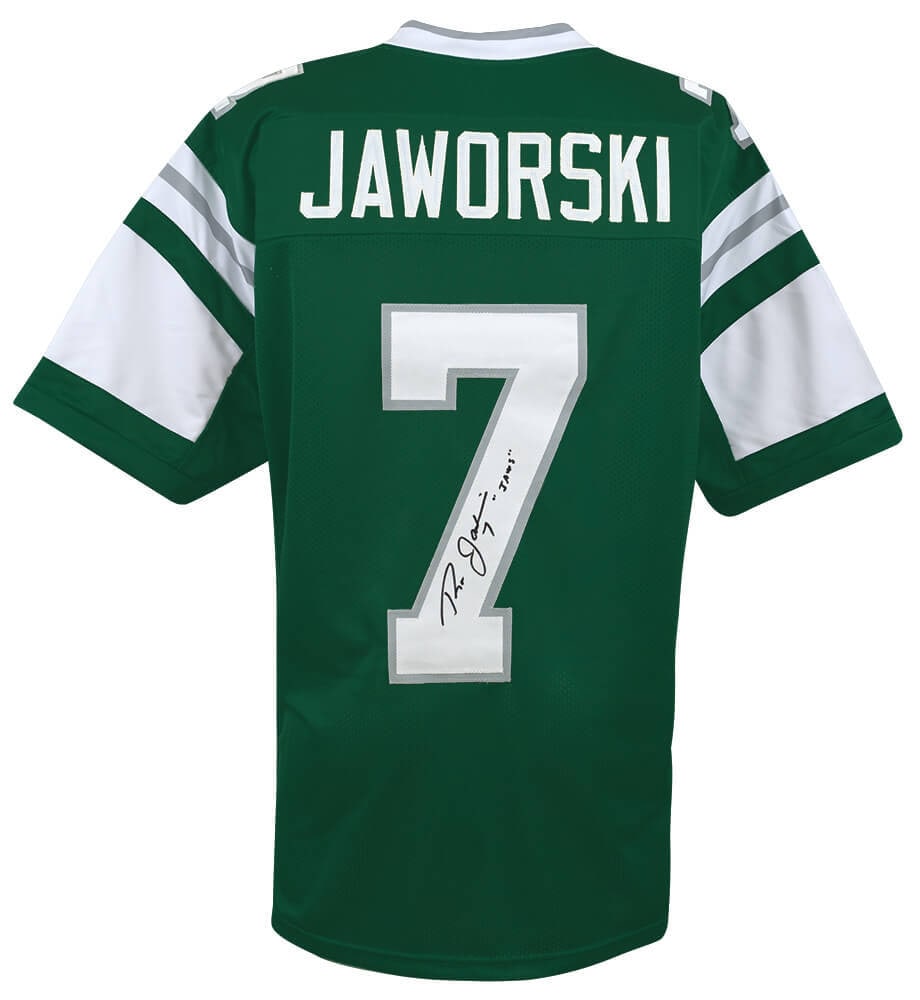 Ron Jaworski Signed Green Throwback Jersey with Jaws Inscription COA (1 of 3)
