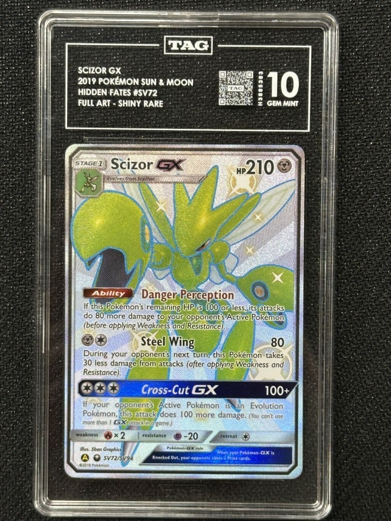 Scizor GX Pokemon Hidden Fates Rare TAG 10 SV72 (1 of 2)