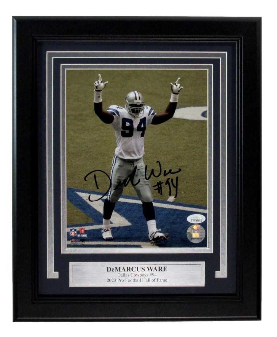 DeMarcus Ware Autographed Framed 8x10 Photo Dallas Cowboys JSA Authenticated (1 of 4)