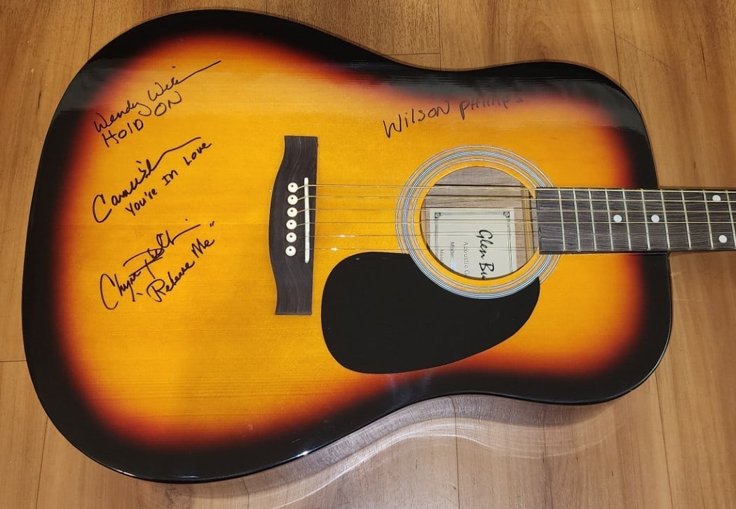 Wilson Phillips Signed Guitar with Lyrics by Chynna Carnie Wendy JSA Authenticated (1 of 4)