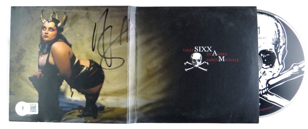Nikki Sixx Autographed CD Cover SIXX: A.M. This is Gonna Hurt Beckett Authenticated (1 of 4)