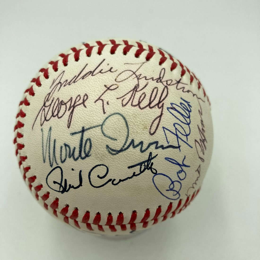 1970s Multi Signed Baseball HOF Legends JSA COA Lindstrom Banks Waner (1 of 10)