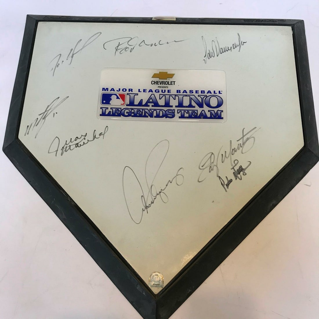 Latino Legends Signed Home Plate by A-Rod Martinez Carew MLB Authenticated (1 of 8)