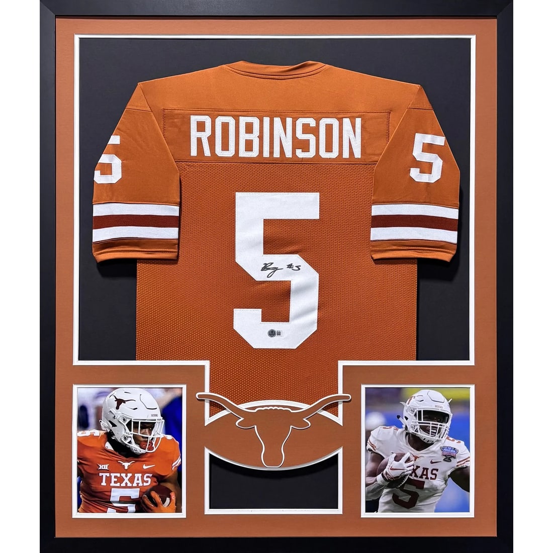 Framed Texas Orange Jersey Signed by Bijan Robinson Beckett Authenticated (1 of 2)