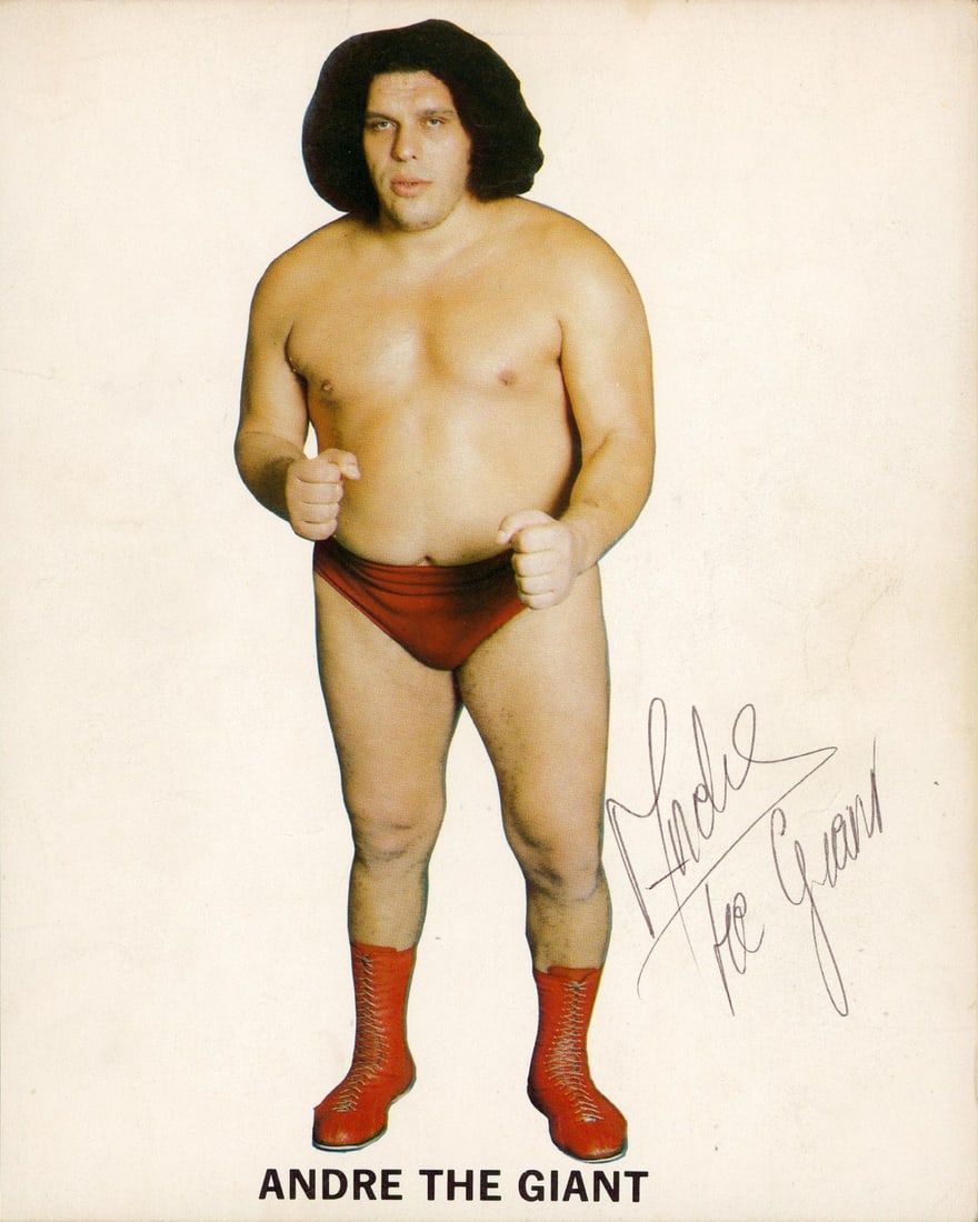 Andre The Giant Signed 8x10 Photo JSA Certified Authentic: Andre The Giant Signed 8x10 Photo JSA Certified Authentic This authentic autographed vertical 8x10 photo features the legendary wrestler Andre The Giant. Personally signed by Andre The Giant, this pho