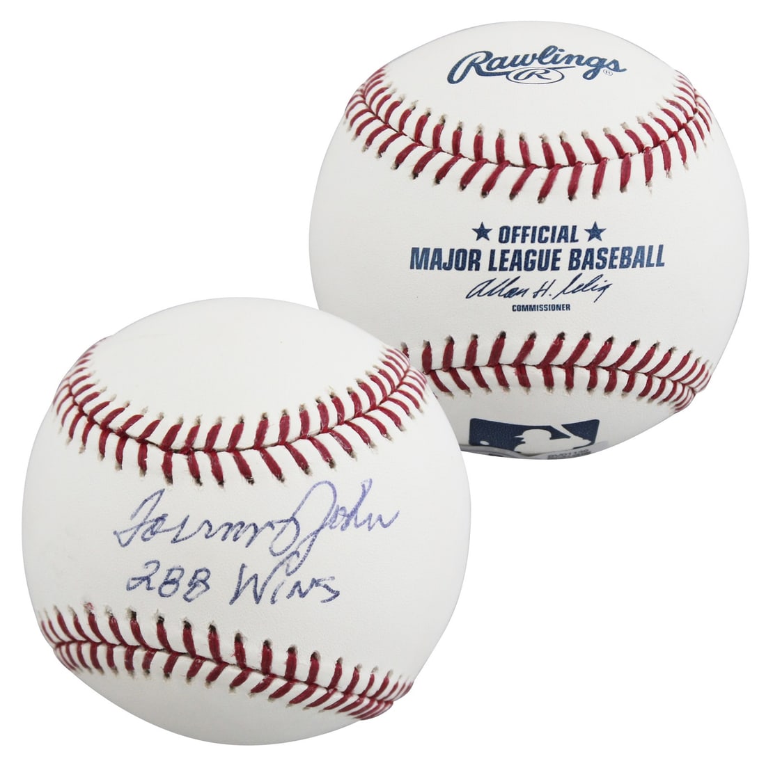 Tommy John Signed OML Baseball 288 Wins Dodgers Beckett Authenticated (1 of 7)