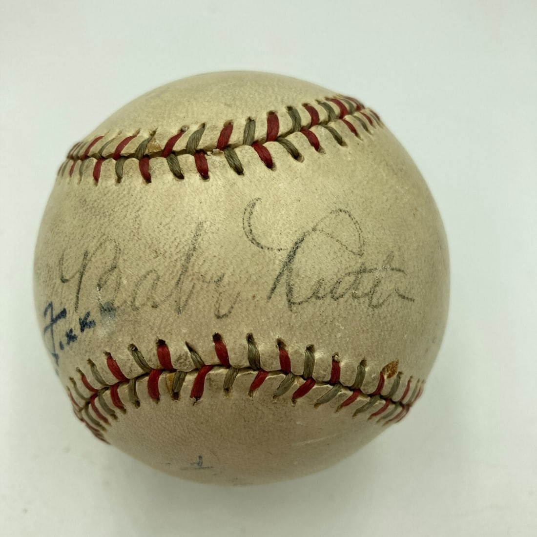 Babe Ruth Lou Gehrig Jimmie Foxx Signed Baseball with JSA COA (1 of 10)