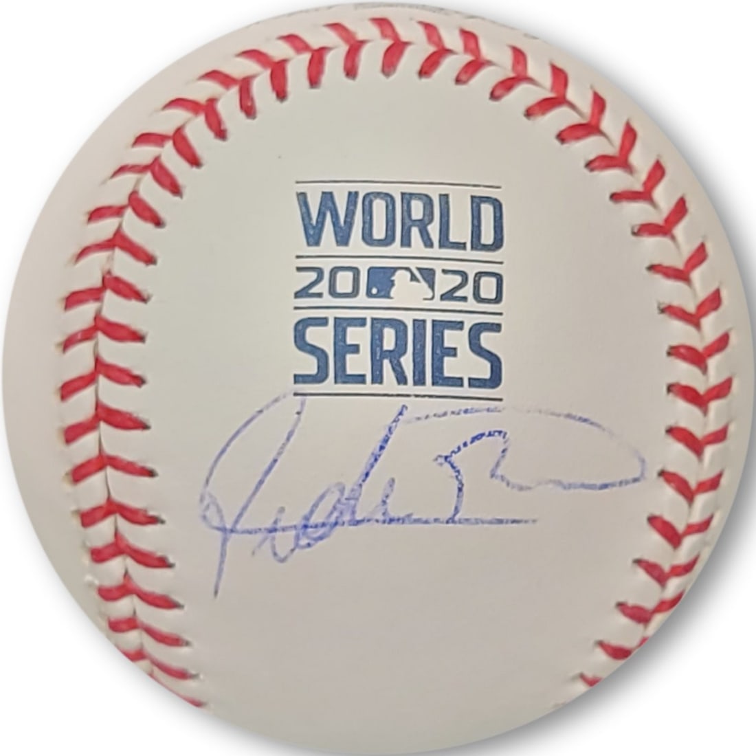 Pedro Baez Autographed Faded 2020 World Series Baseball MLB Authenticated Dodgers (1 of 2)