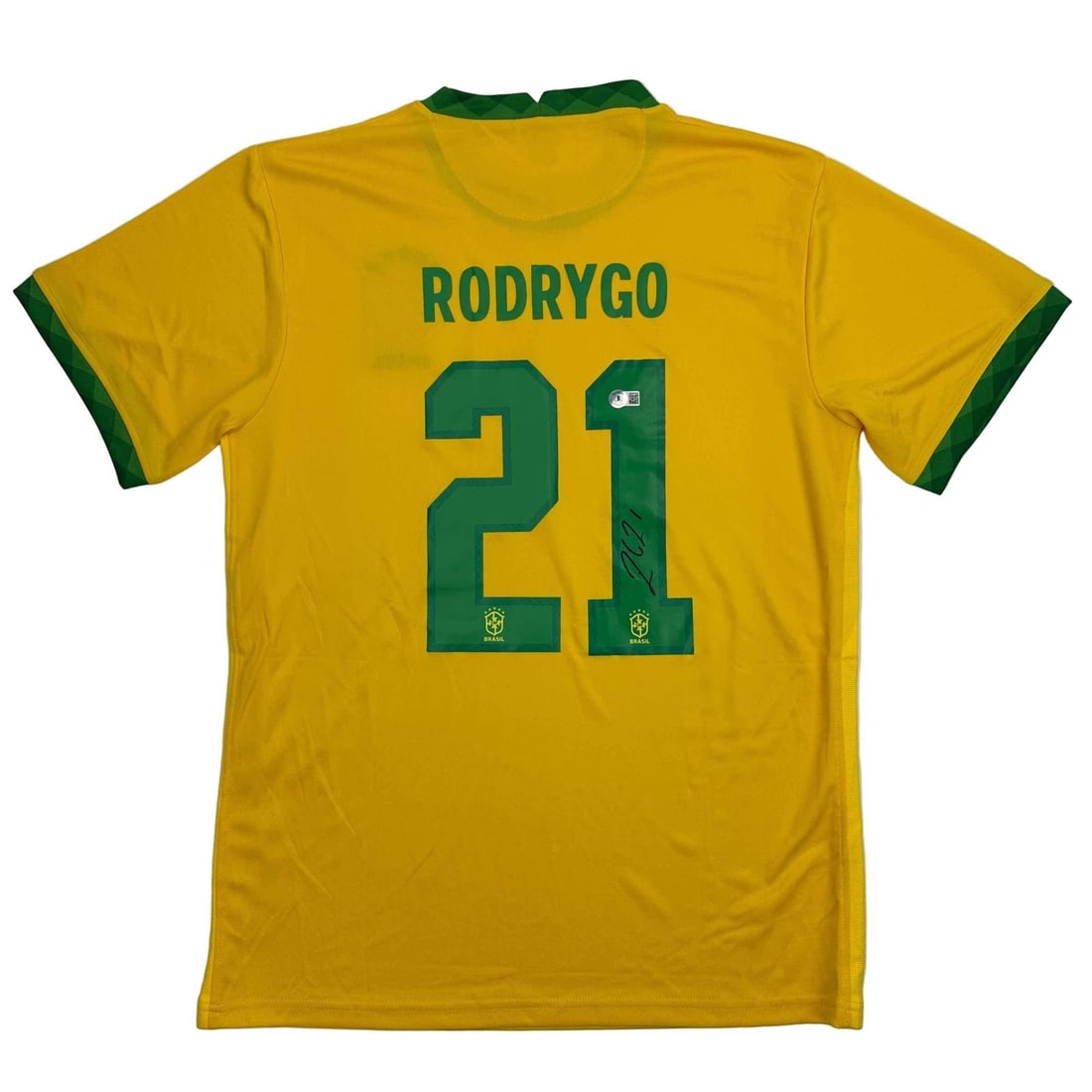 Autographed Rodrygo Brazil Soccer Jersey with Beckett COA (1 of 4)