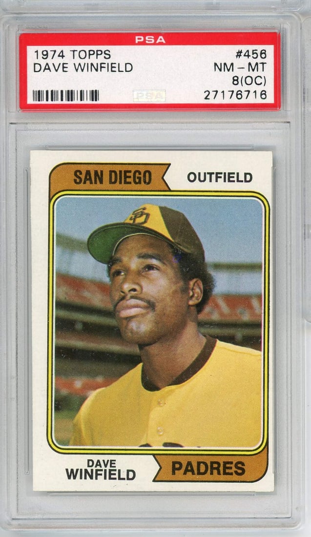1974 Topps Dave Winfield #456 Rookie Baseball Card PSA 8 (1 of 2)