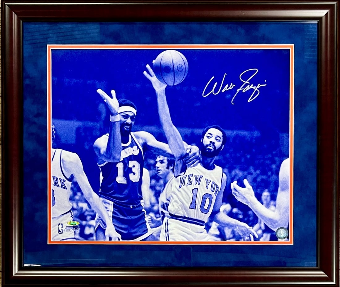Walt Frazier Signed Custom Framed 16x20 Photo Triple Crown Authenticated Knicks Display (1 of 3)