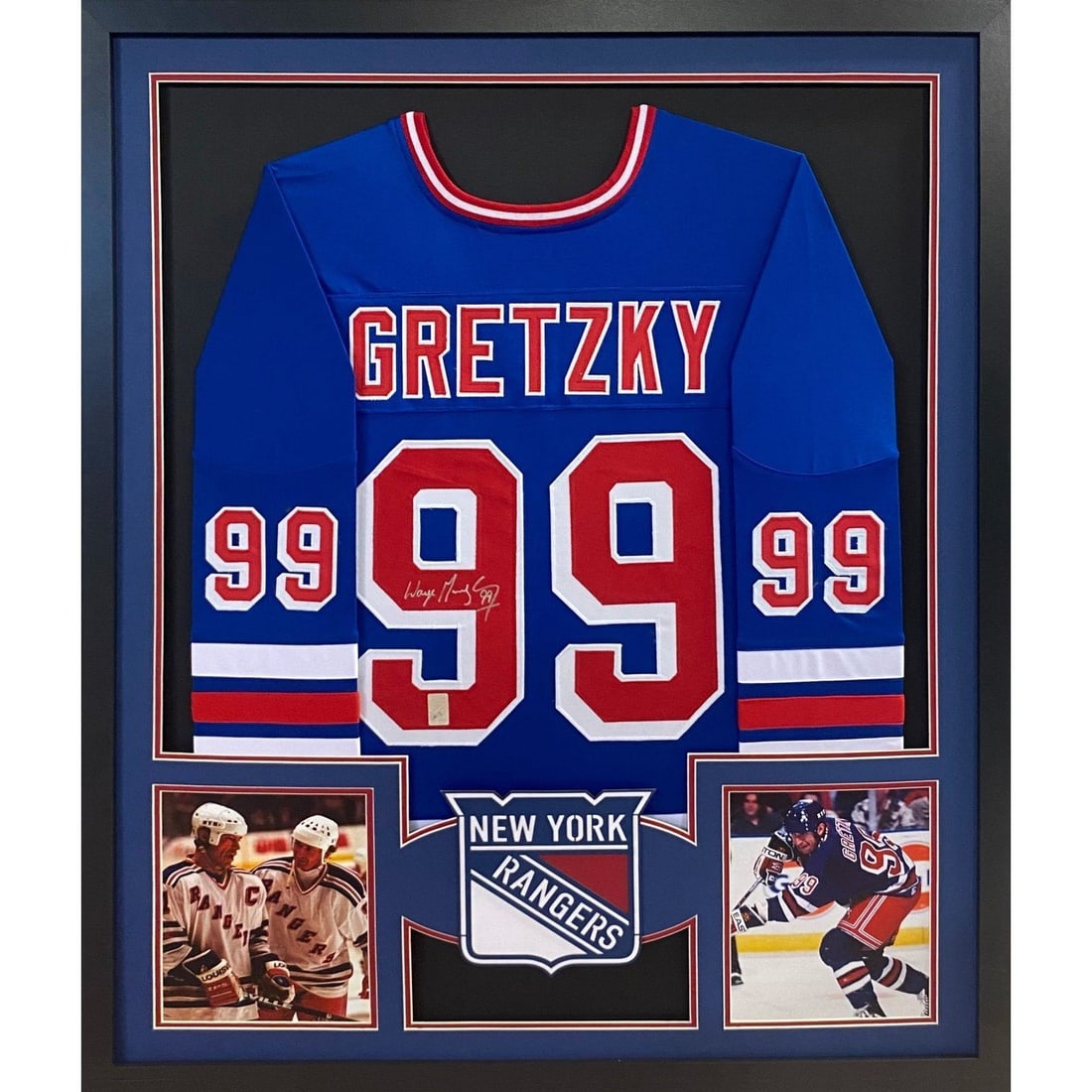 Wayne Gretzky Autographed Framed Jersey WGA COA New York Rangers (1 of 3)