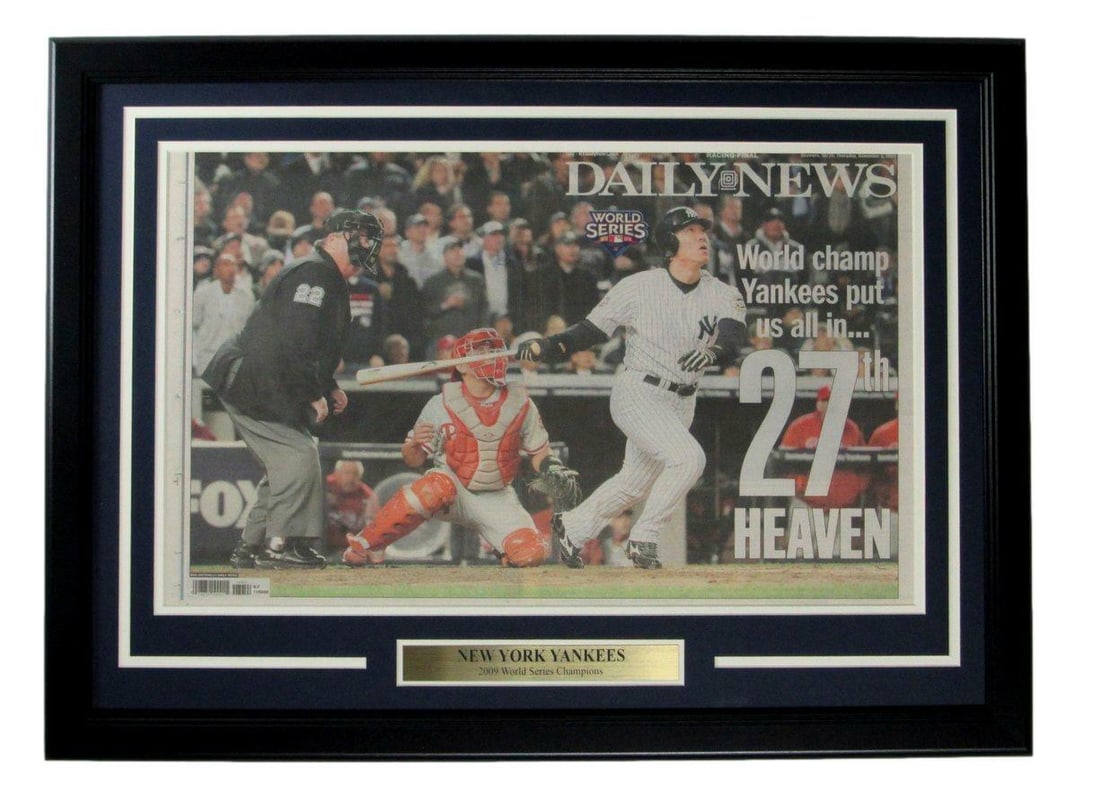 Framed Daily News November 5 2009 Yankees World Series Champions Collectible (1 of 2)