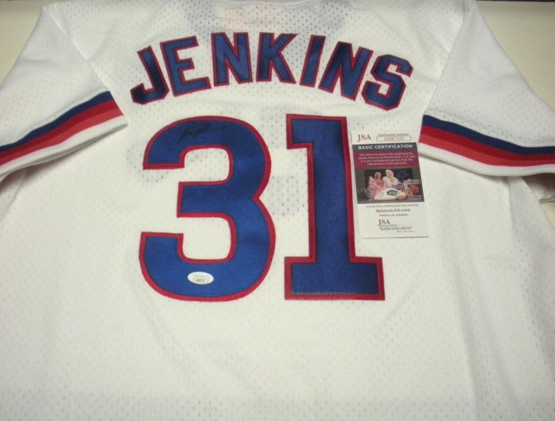 Autographed Majestic Chicago Cubs Jersey Signed by Fergie Jenkins with JSA COA: Autographed Majestic Chicago Cubs Jersey Signed by Fergie Jenkins with JSA COA This official licensed Majestic jersey is signed by Fergie Jenkins of the Chicago Cubs. The jersey comes with JSA/COA aut