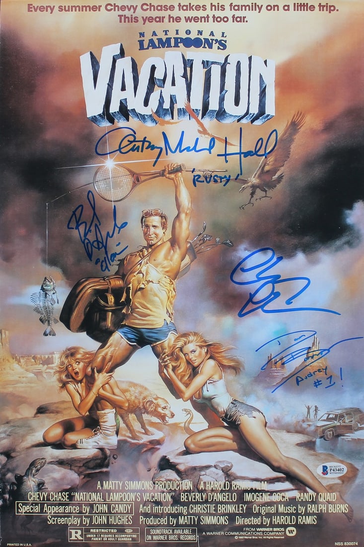 National Lampoon's Vacation Signed 12x18 Photo by Chase D'Angelo Barron Hall BAS: National Lampoon's Vacation Signed 12x18 Photo by Chase D'Angelo Barron Hall BAS This stunning 12x18 photograph captures the iconic cast of National Lampoon's Vacation, featuring authentic signatures