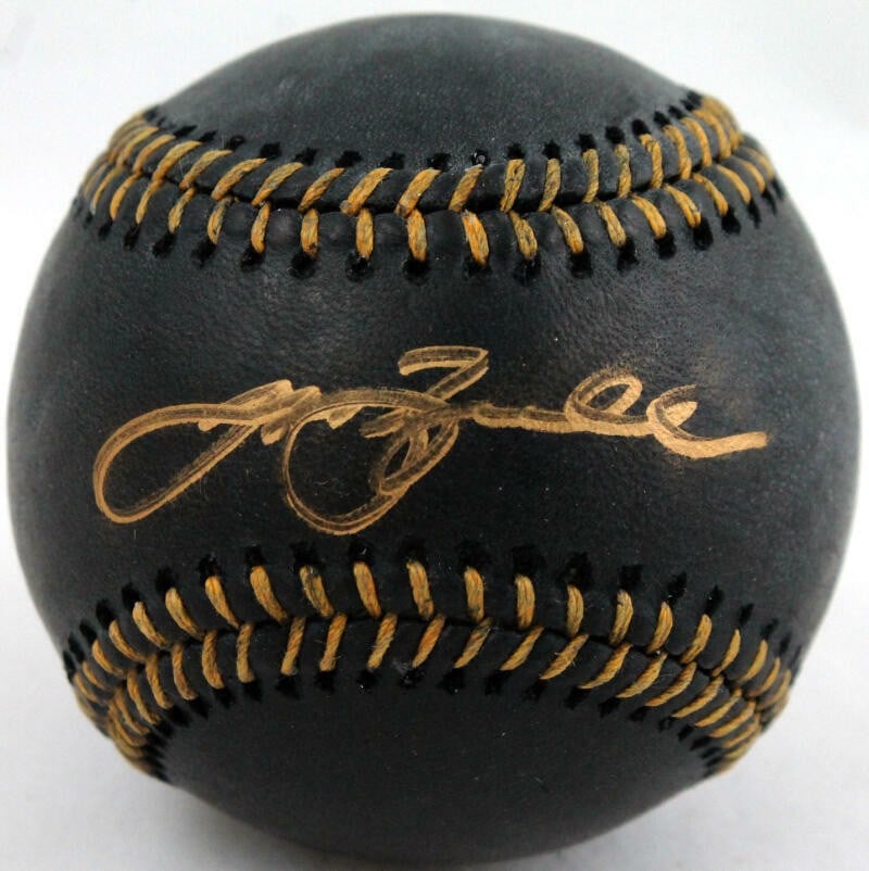 Black Rawlings OML Baseball Signed by Jeff Bagwell Beckett Authenticated (1 of 8)