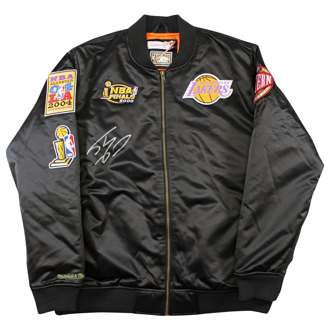 Shaquille O'Neal Signed Lakers Black NBA Champs Bomber Jacket BAS Witnessed (1 of 9)