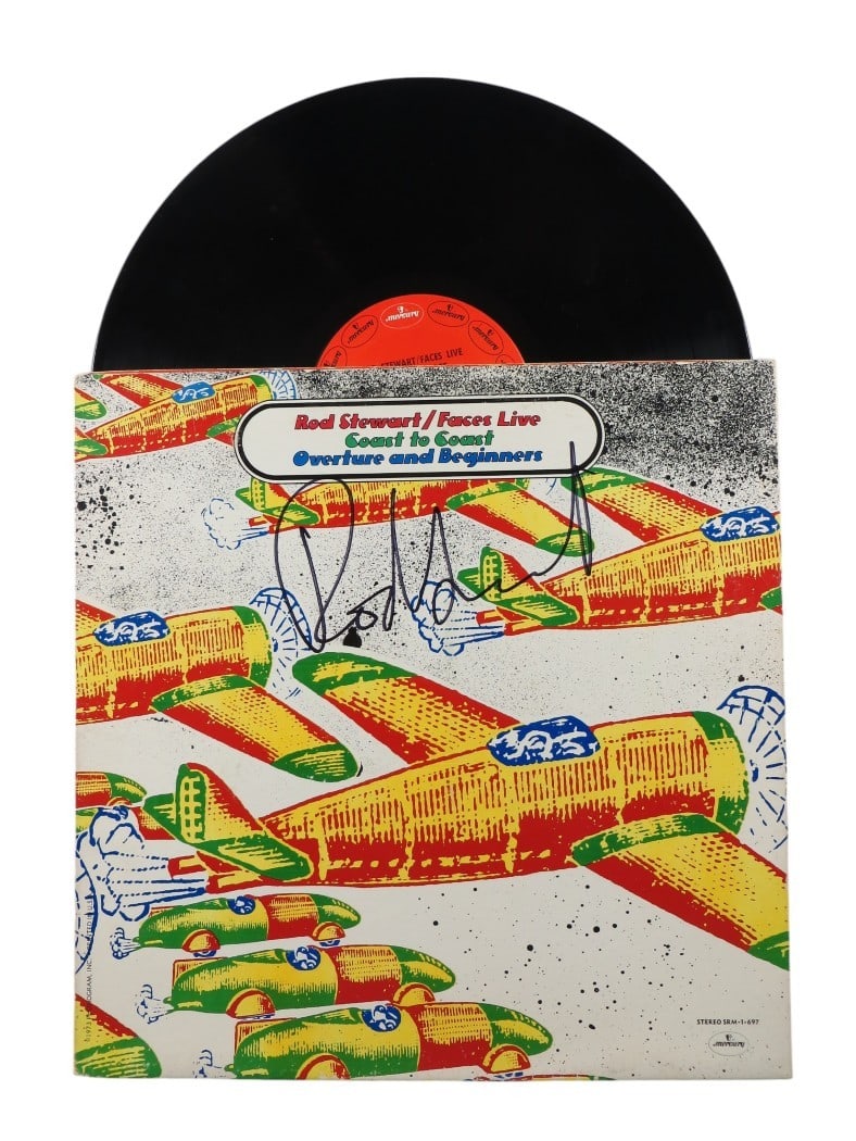 Rod Stewart Autographed Album Cover Faces Live Beckett Authenticated (1 of 4)