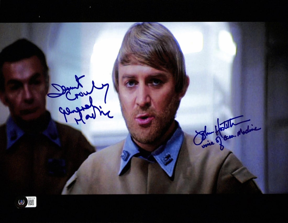 Star Wars ROTJ General Madine 11x14 Photo Signed by Crowley and Hostettler BAS: Star Wars ROTJ General Madine 11x14 Photo Signed by Crowley and Hostettler BAS This 11x14 color photograph features signatures from both Dermot Crowley and John Hostettler, who portrayed and voiced Ge