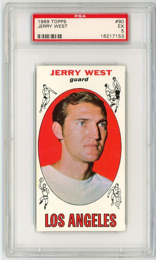 1969 Topps Jerry West #90 Basketball Card PSA 5 Graded Authentic (1 of 2)