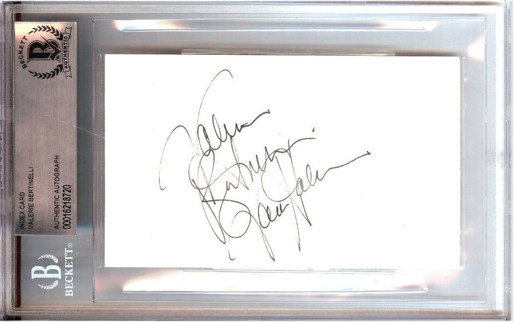Valerie Bertinelli Autographed Index Card One Day at a Time Beckett Authenticated (1 of 1)