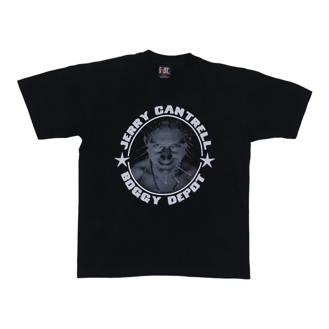 Vintage 1990s Jerry Cantrell Boggy Depot Graphic Black Cotton Shirt: Vintage 1990s Jerry Cantrell Boggy Depot Graphic Black Cotton Shirt This is an original vintage 1990s Jerry Cantrell Boggy Depot "Fuck Em All" shirt featuring both front and back graphics. The shirt i