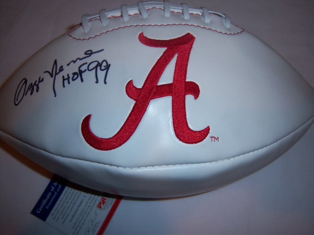 Football signed by Ozzie Newsome Alabama Roll Tide PSA DNA authenticated: Football signed by Ozzie Newsome Alabama Roll Tide PSA DNA authenticated This is an original football signed by Ozzie Newsome, commemorating his time with the Alabama Roll Tide. The item is pre-owned