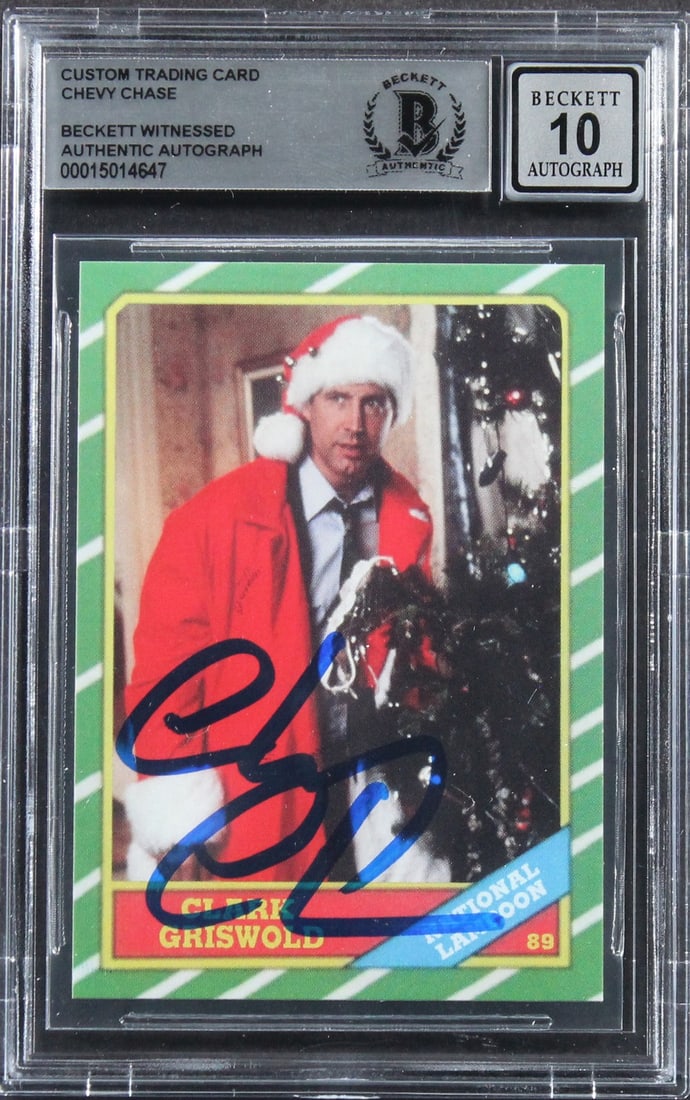 Chevy Chase Signed Trading Card Gem Mint 10 National Lampoon's Christmas Vacation BAS Authenticated (1 of 5)