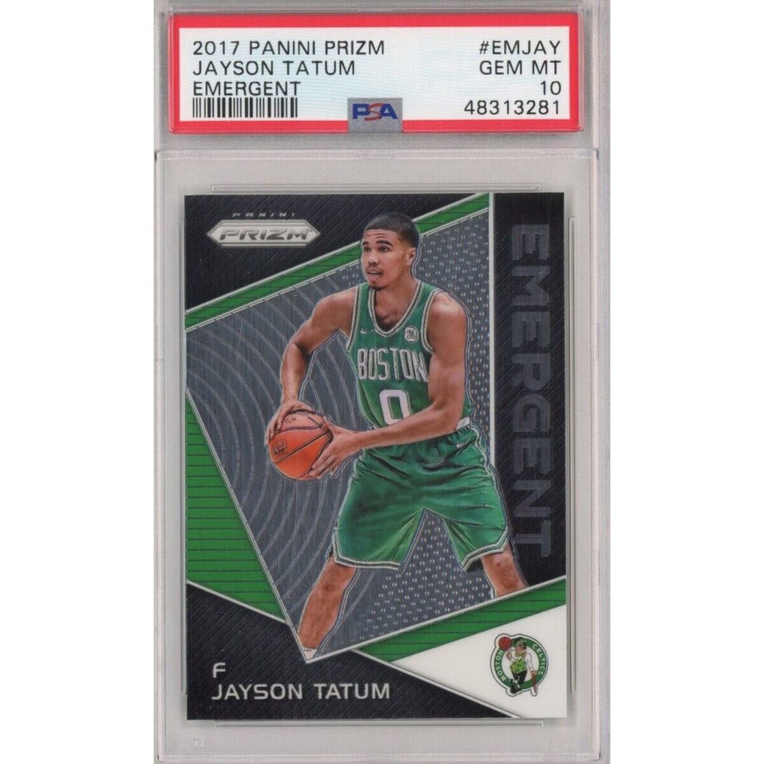 Graded Jayson Tatum 2017-18 Panini Prizm Emergent Rookie Card PSA 10 (1 of 2)