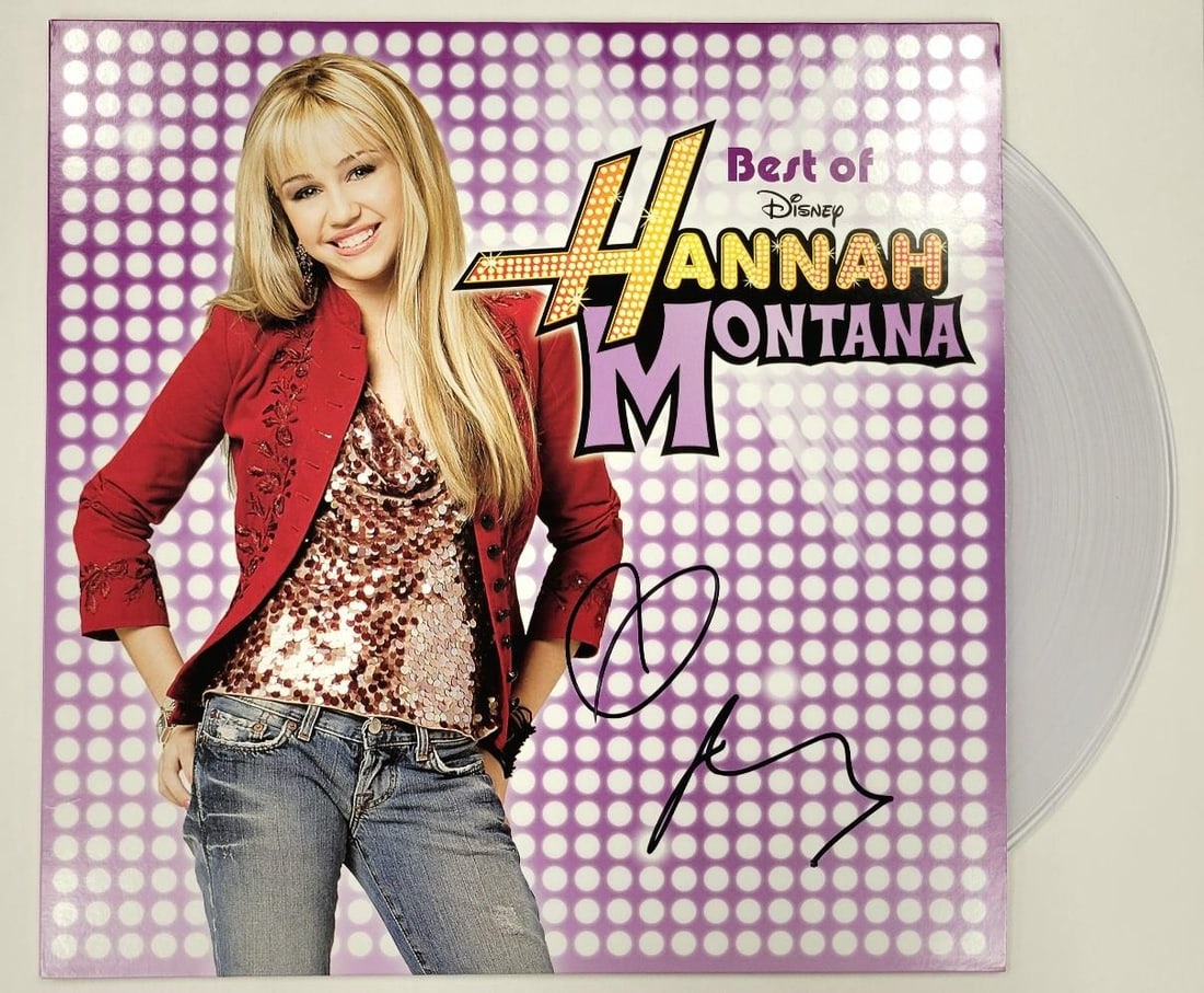 Hannah Montana Vinyl Album Signed by Miley Cyrus with Beckett Authentication (1 of 1)
