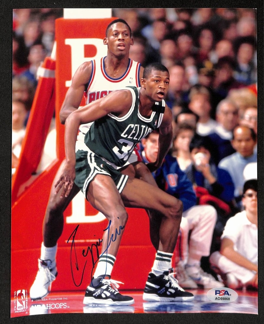 Reggie Lewis Autographed 8x10 Photo Boston Celtics PSA Authenticated (1 of 2)