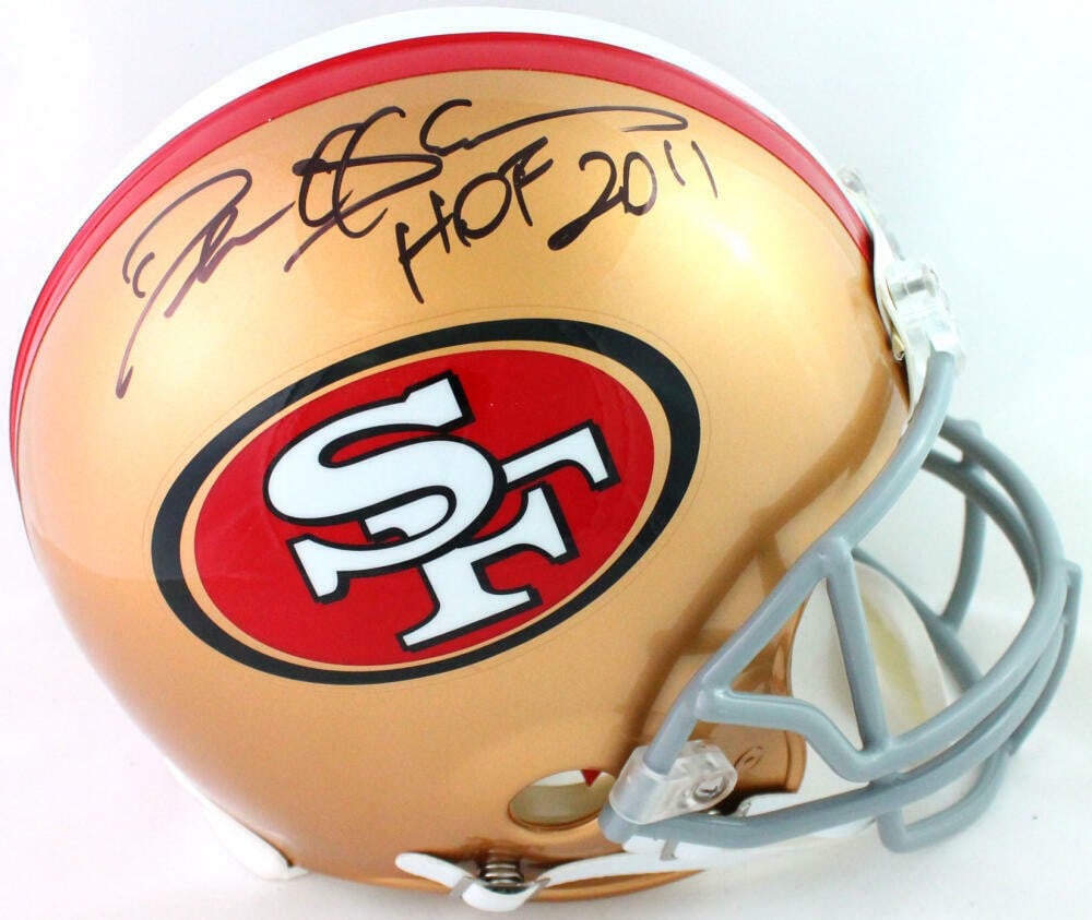 Deion Sanders Signed 49ers Full Size Authentic Helmet Beckett Authentication (1 of 5)