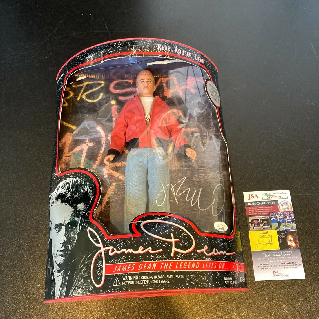 James Franco Signed 1994 James Dean City Streets Figure JSA COA: James Franco Signed 1994 James Dean City Streets Figure JSA COA This is a signed 1994 James Dean City Streets action figure, featuring the autograph of James Franco. It comes with a James Spence Authe
